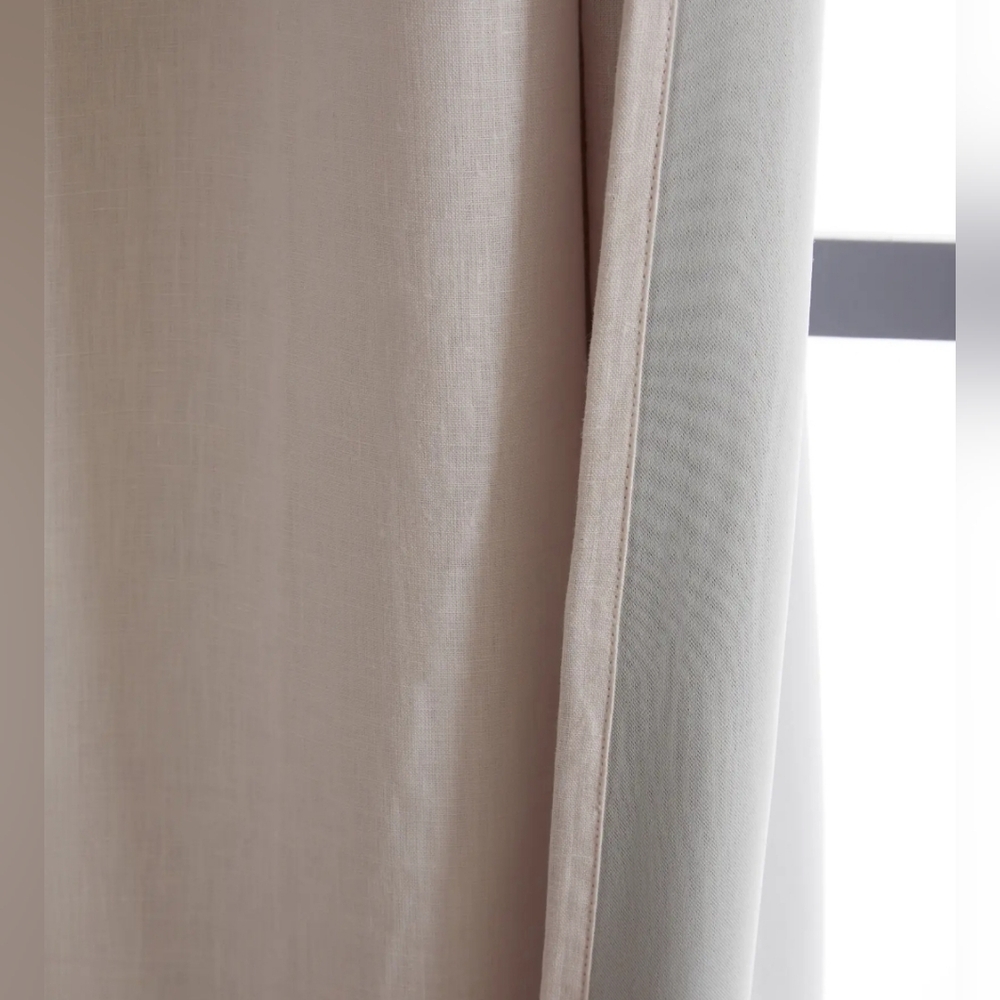 NWT! Quince Blackout Linen Vintage Blush Curtains Set Of 2! 48"x 96" (C111) - Picture 3 of 10